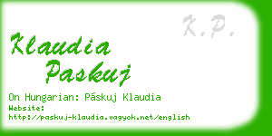 klaudia paskuj business card
